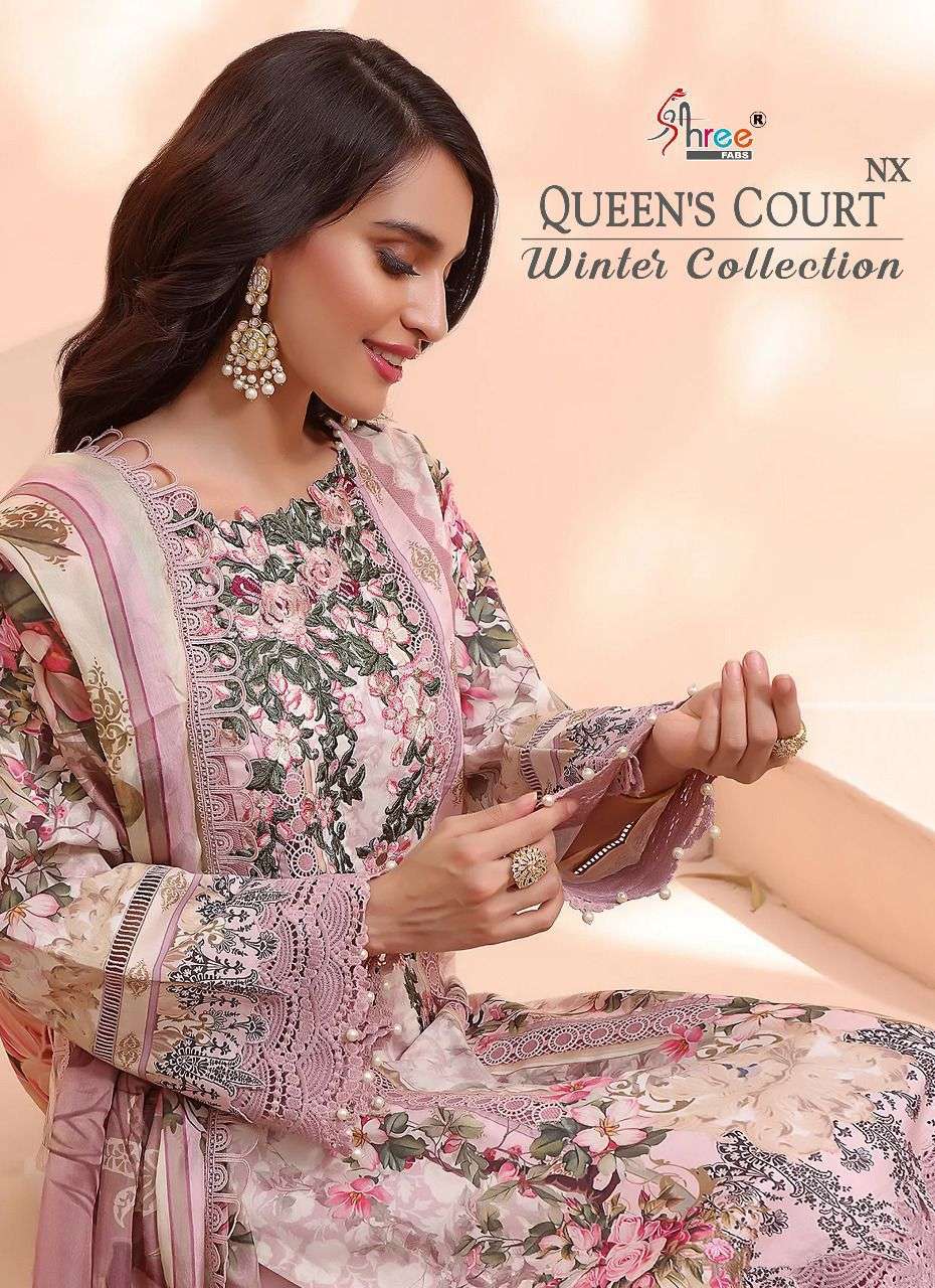 SHREE FABS QUEENS COURT PASMINA PRINT WITH EMBRODERY SALWAR ...