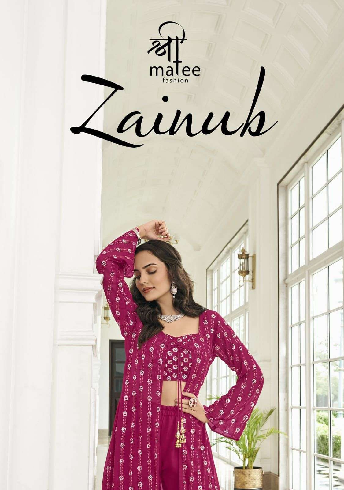  SHREEMATEE FASHION ZAINAB READYMADE BLOUSE WITH SHARARA & J...