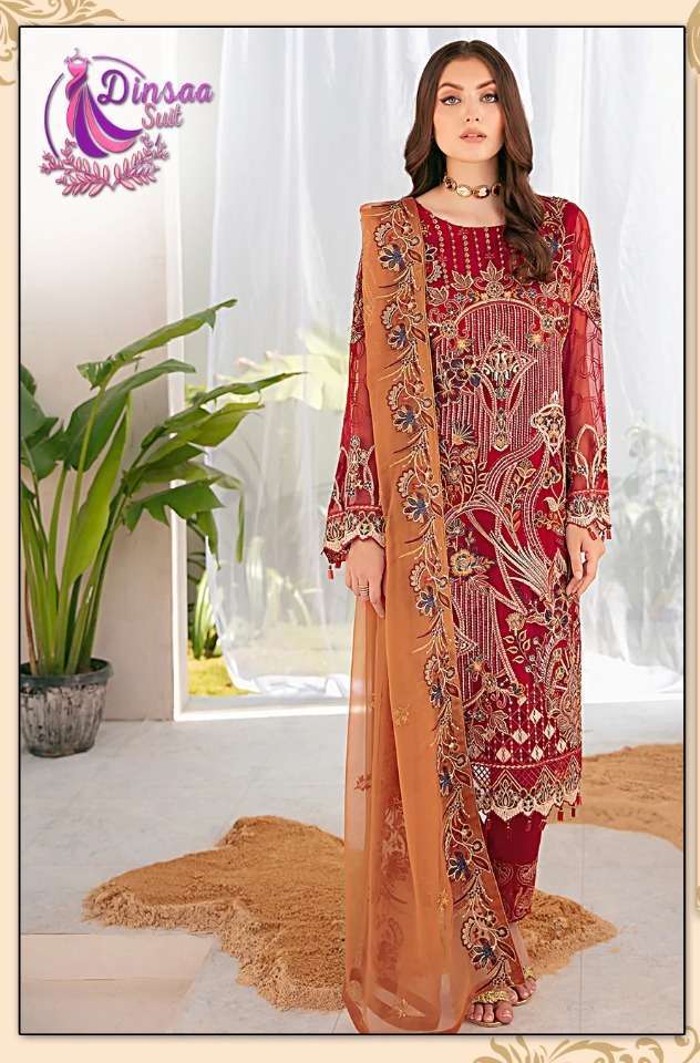 DINSAA RANGOOM VOL 2 EXCLUSIVE FAUX GEORGETTE SALWAR SUITS A...