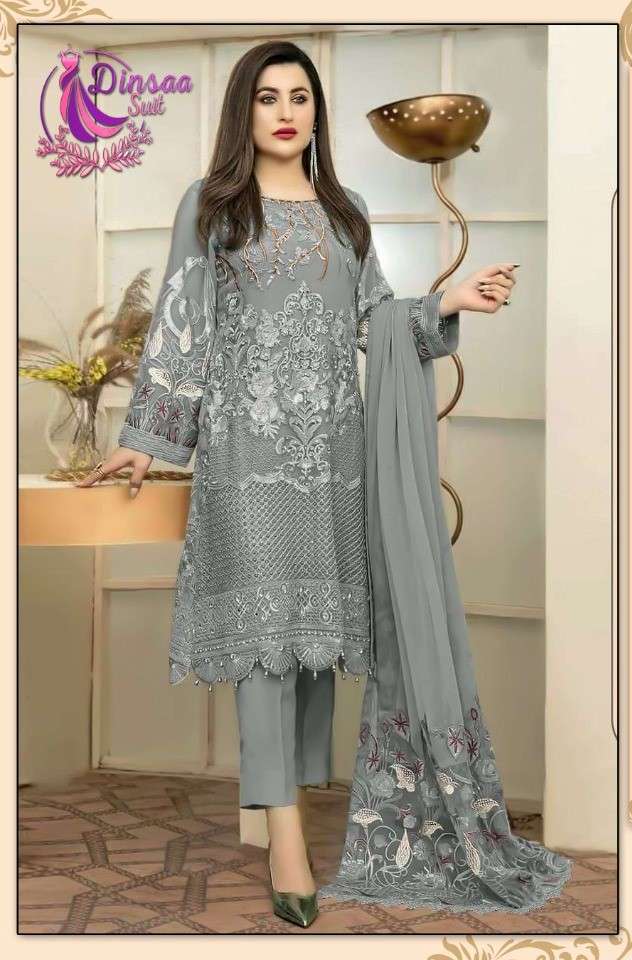 DINSAA SUITS 168 EXCLUSIVE FAUX GEORGETTE SALWAR SUITS AT WH...