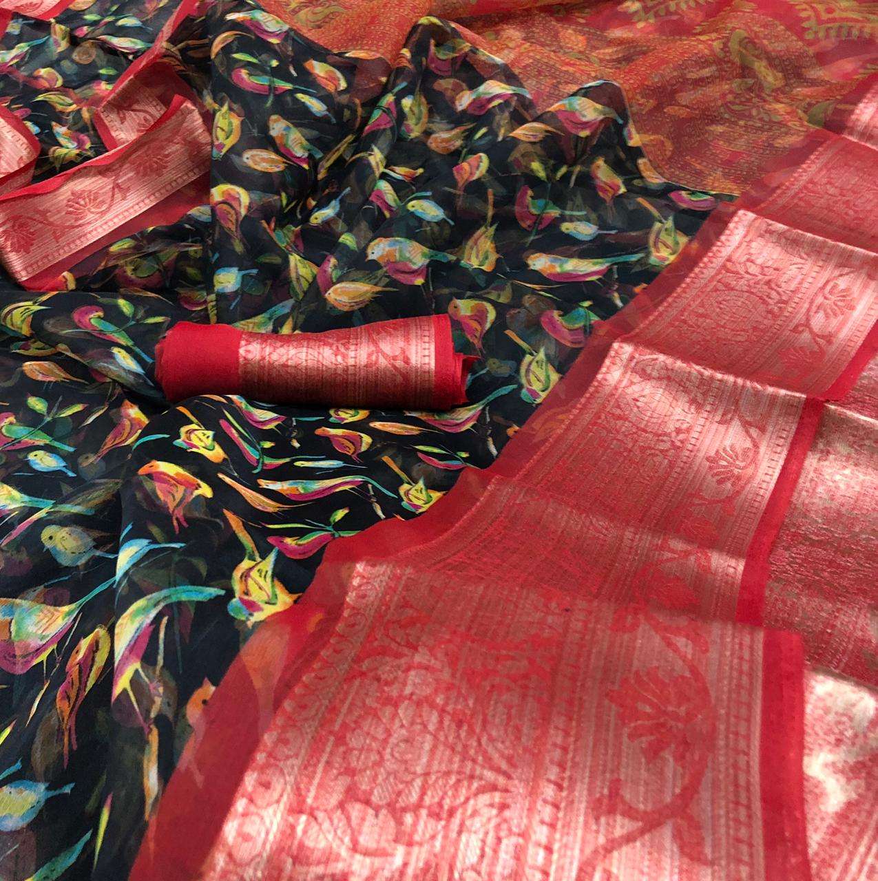 EXCLUSIVE ORGANZA SAREES COLLECTION AT WHOLESALE PRICE