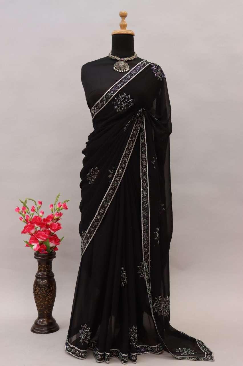 EXCLUSIVE PURE GEORGETTE SAREES COLLECTION AT WHOLESALE PRIC...