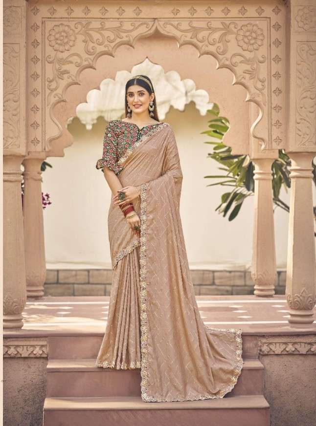 FLORAL VOL 2 DOLA SILK SAREES WITH EMBROIDERY WORK AT WHOLES...