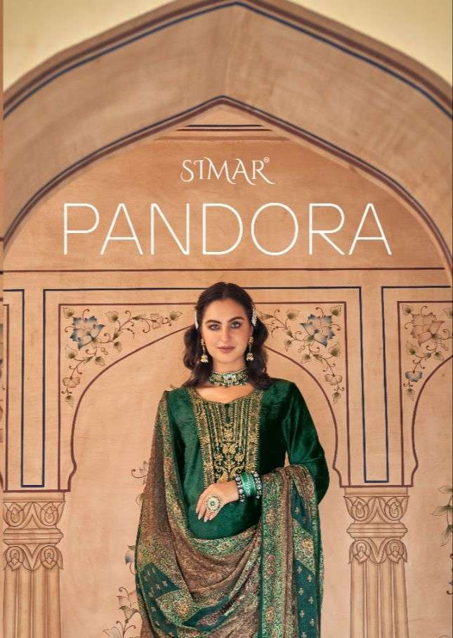 GLOSSY PANDORA PURE VELVET SALWAR SUITS COLLECTION AT WHOLES...
