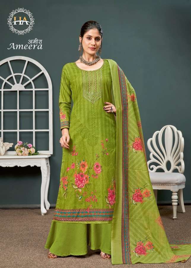 HARSHIT FASHION AMEERA PURE CAMBRIC COTTON SALWAR SUITS AT W...