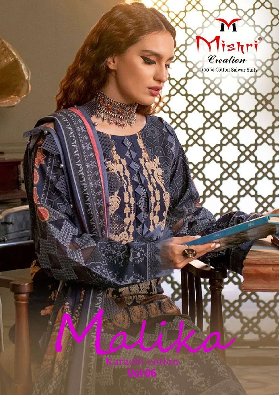 MISHRI MALIKA VOL 6 KARACHI STYLE COTTON SALWAR SUITS AT WHO...