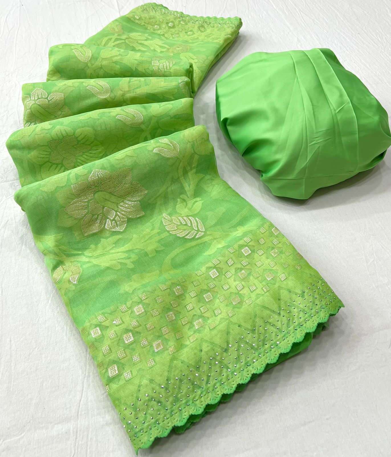 ORGANZA BRASSO SAREES PARTY WEAR COLLECTION AT WHOLESALE RAT...