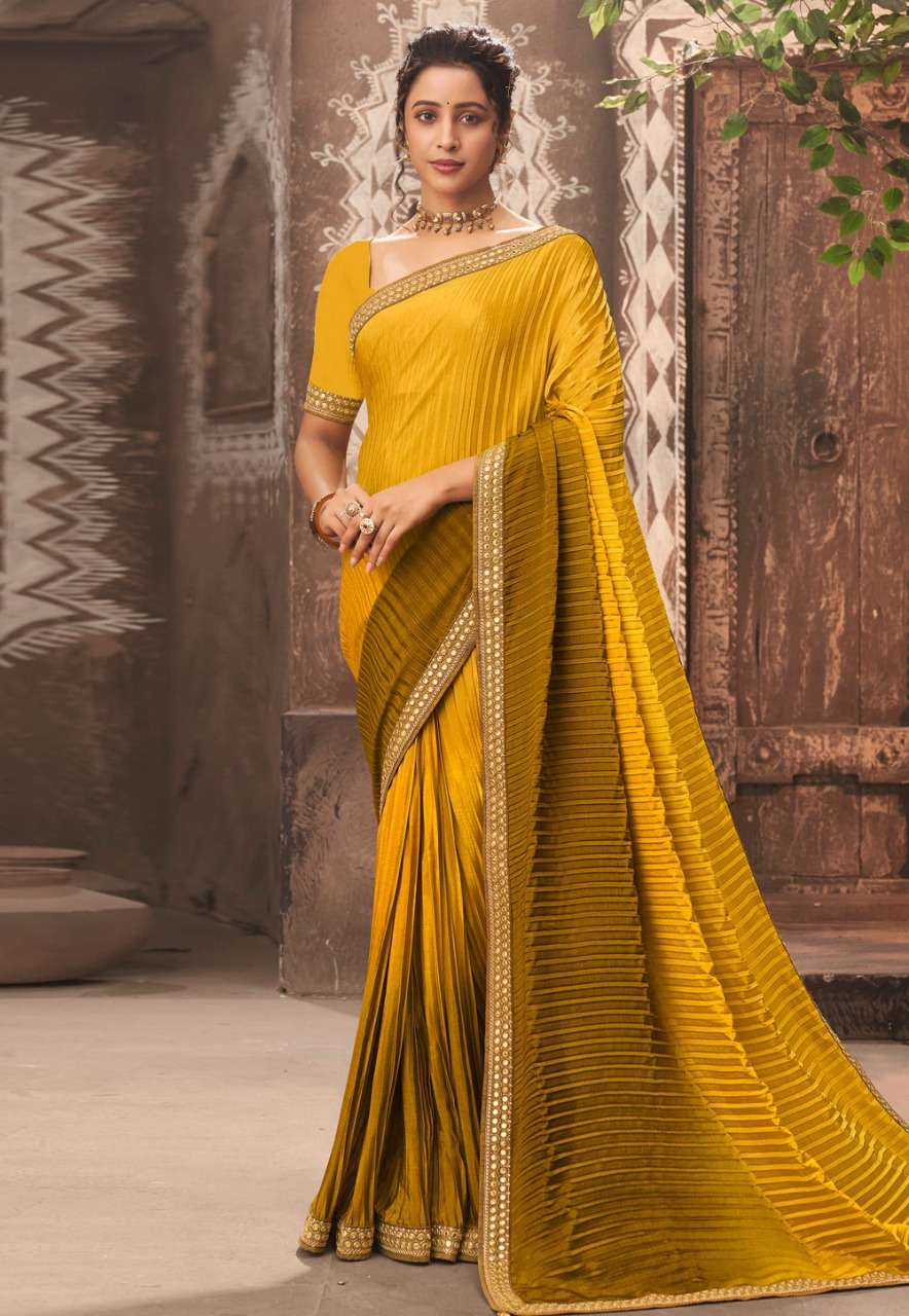 PC CRUSH VOL 1 PURE GEORGETTE SAREES COLLECTION AT WHOLESALE...