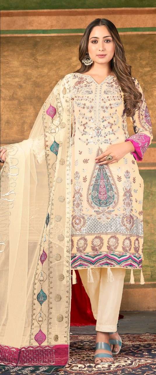 PC PAKISTANI VOL 1 PURE GEORGETTE SALWAR SUITS COLLECTION AT...