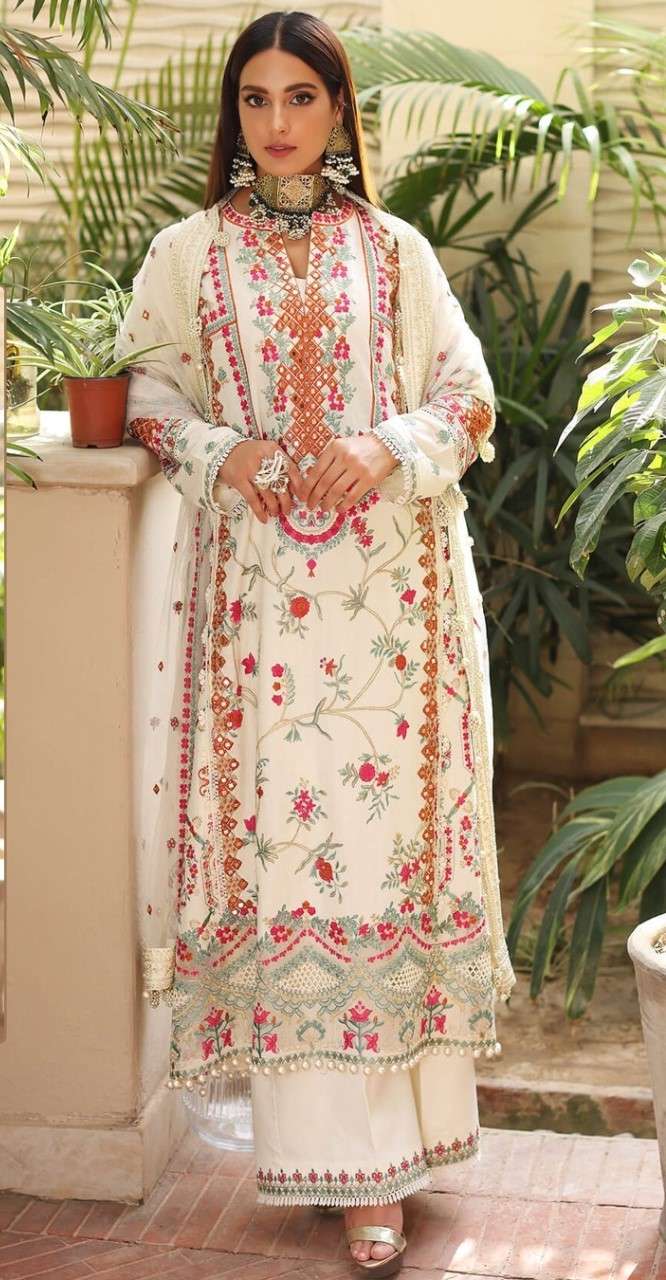 RAMSHA GEORGETTE PAKISTANI SALWAR SUITS COLLECTION AT WHOLES...