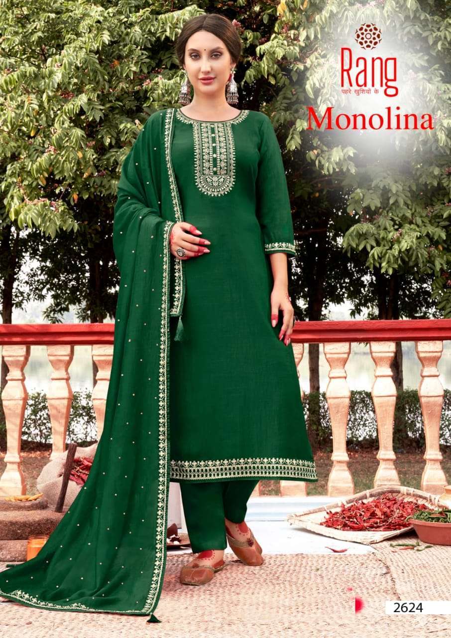 RANG MONOLINA EXCLUSIVE SILK SALWAR SUITS AT WHOLESALE PRICE