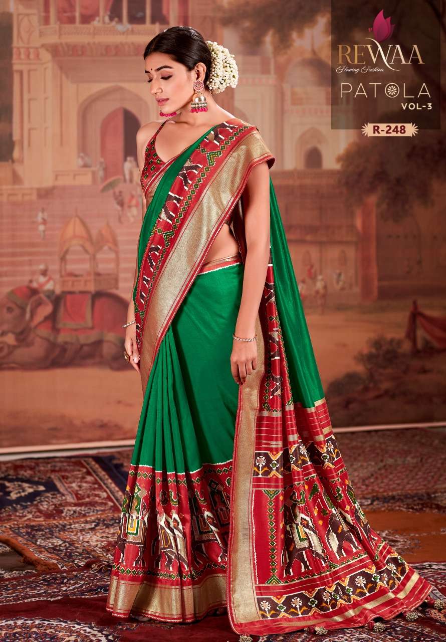 REVAA PATOLA VOL 3 PATOLA SILK SAREES COLLECTION AT WHOLESAL...