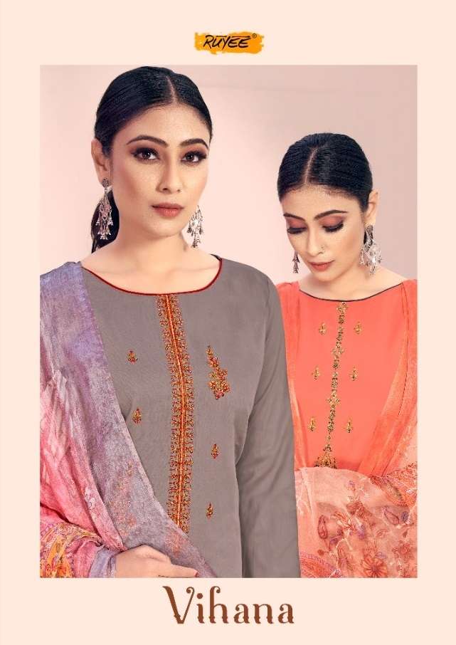 RUYEE VIHANA JAM COTTON EMBROIDERY SALWAR SUITS AT WHOLESALE...