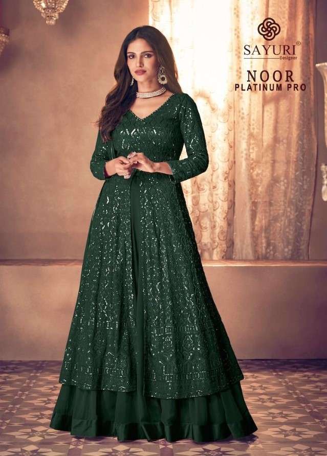 SAYURI NOOR PLATINUM PRO PURE GEORGETTE SALWAR SUITS COLLECT...