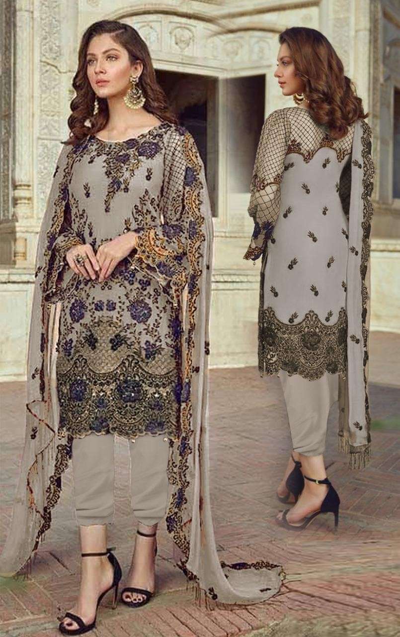 SERINE S 79 FAUX GEORGETTE SALWAR SUITS COLLECTION AT WHOLES...