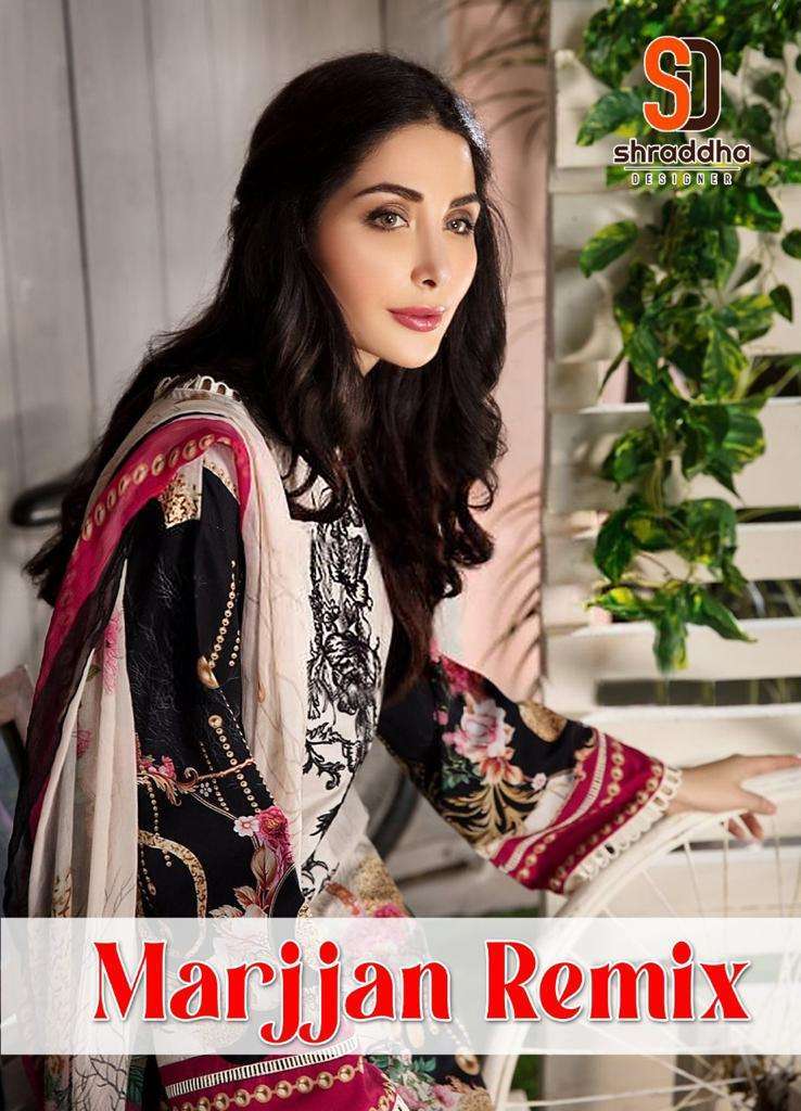 SHRADDHA MARJAAN REMIX LAWN COTTON SALWAR SUITS AT WHOLESALE...