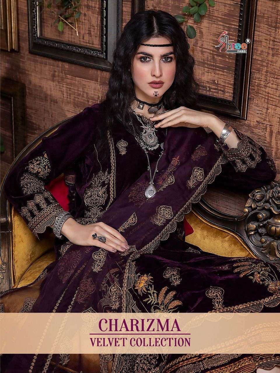 SHREE FABS CHARISMA PURE VELVET SALWAR SUITS COLLECTION AT W...
