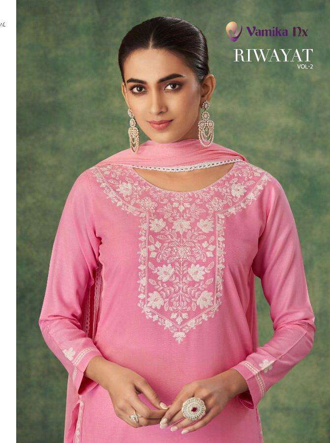 VAMIKA RIWAYAT VOL 2 PURE RAYON VISCOSE SALWAR SUITS AT WHOL...