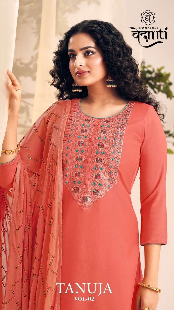 VEDANTI TANUJA VOL 2 PARAMPARA SILK SALWAR SUITS AT WHOLESAL...