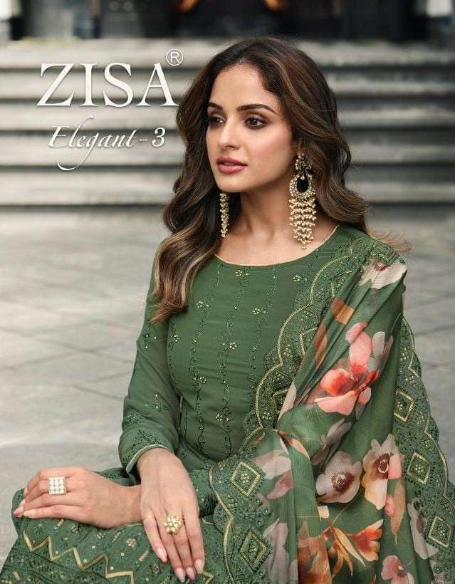 ZISA ELEGANT VOL 3 EXCLUSIVE GEORGETTE PARTY WEAR SALWAR SUI...