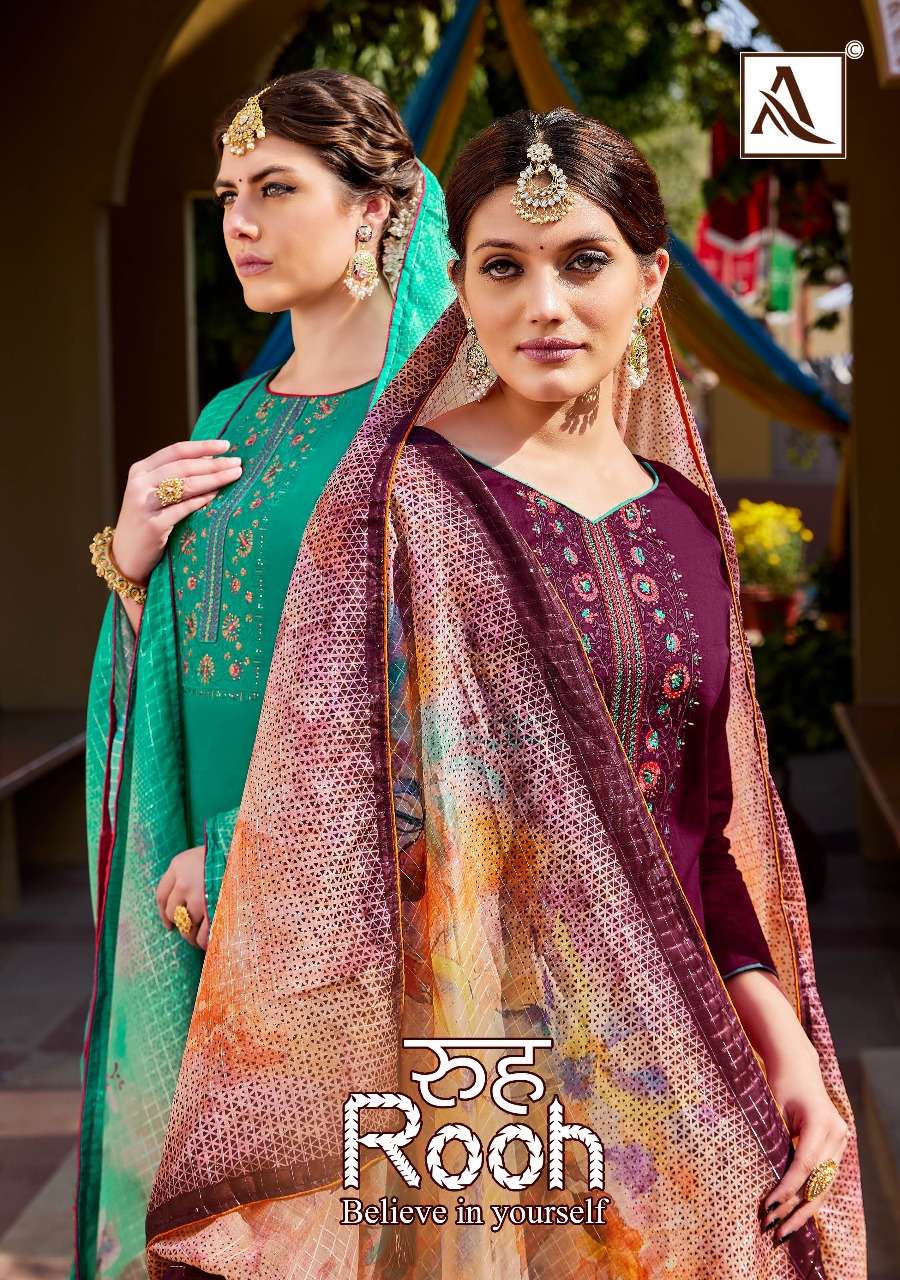 ALOK SUITS ROOH PURE JAM SOLID DESIGNER SALWAR SUITS AT WHOL...