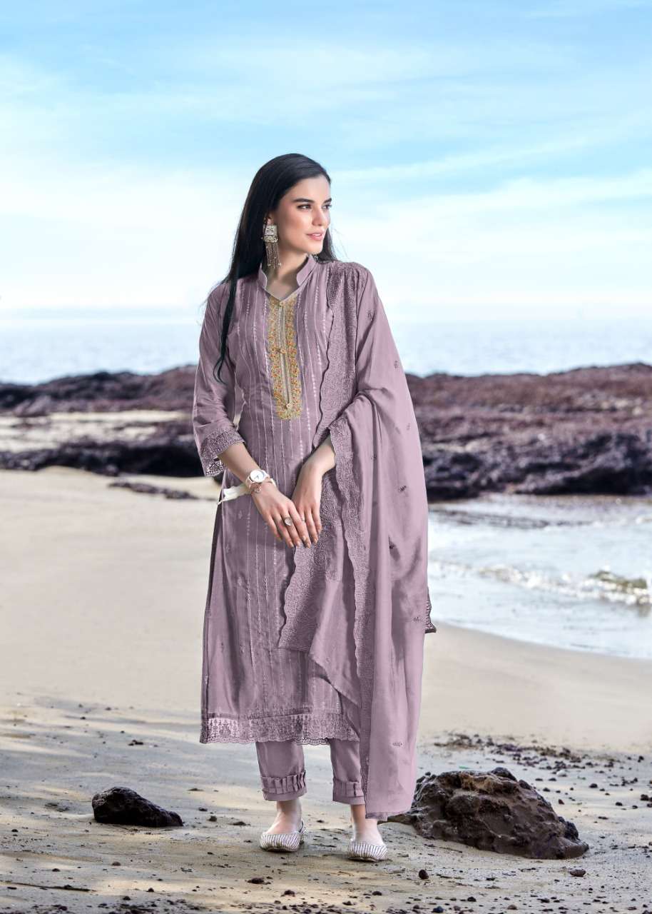 BELA ARSH PURE MUSLIN WITH EMBROIDERY WORK SALWAR SUITS AT W...