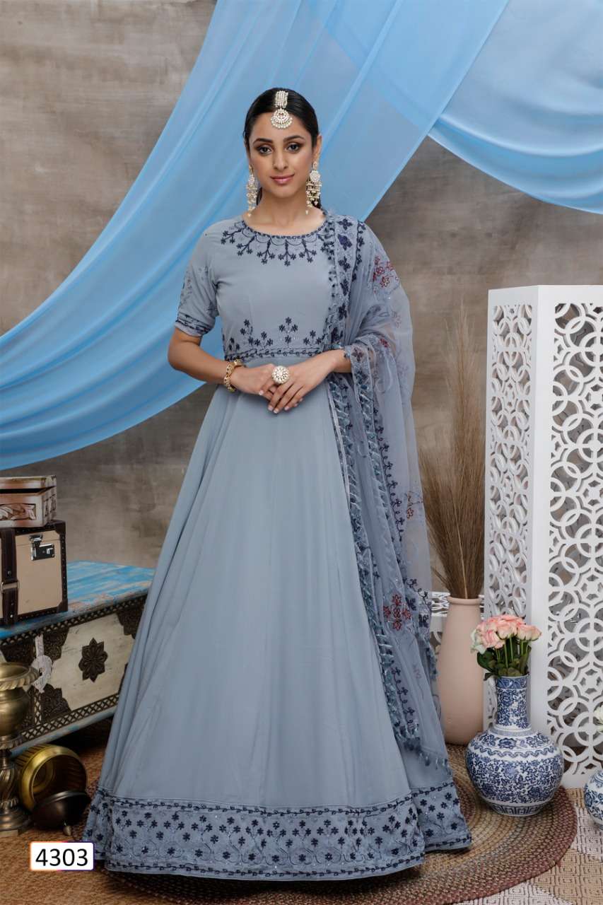 EXCLUSIVE LONG ANARKALI STYLE GOWN COLLECTION AT WHOLESALE P...