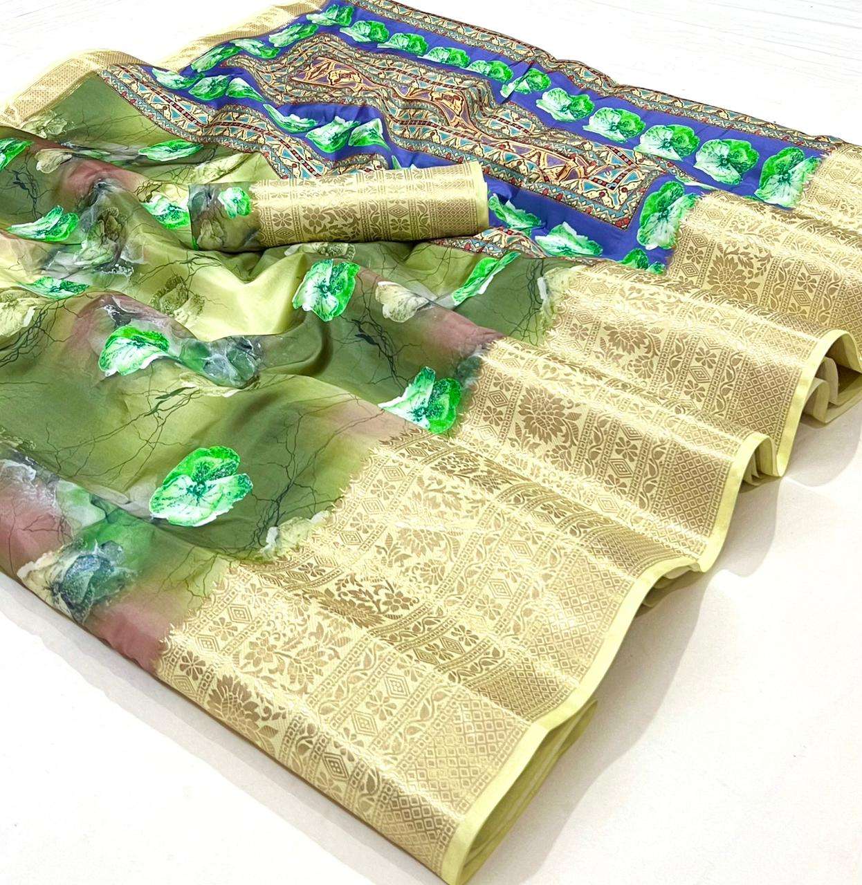 EXCLUSIVE SOFT SILK BEAUTIFUL PRINTED SAREES COLLECTION AT W...
