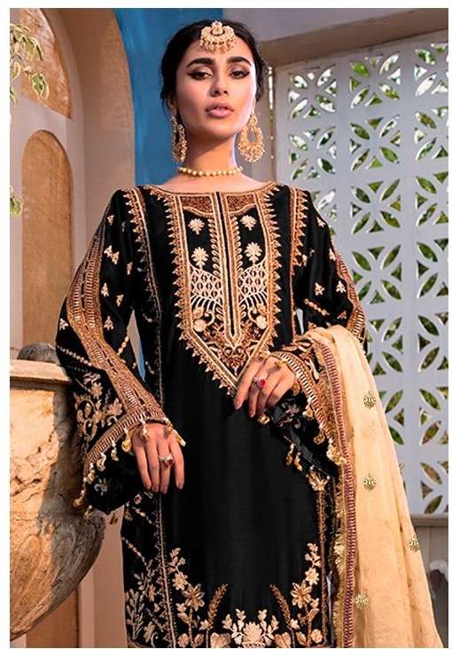 FEPIC 5244 STYLISH VELVET EMBROIDERED SALWAR SUITS COLLECTIO...