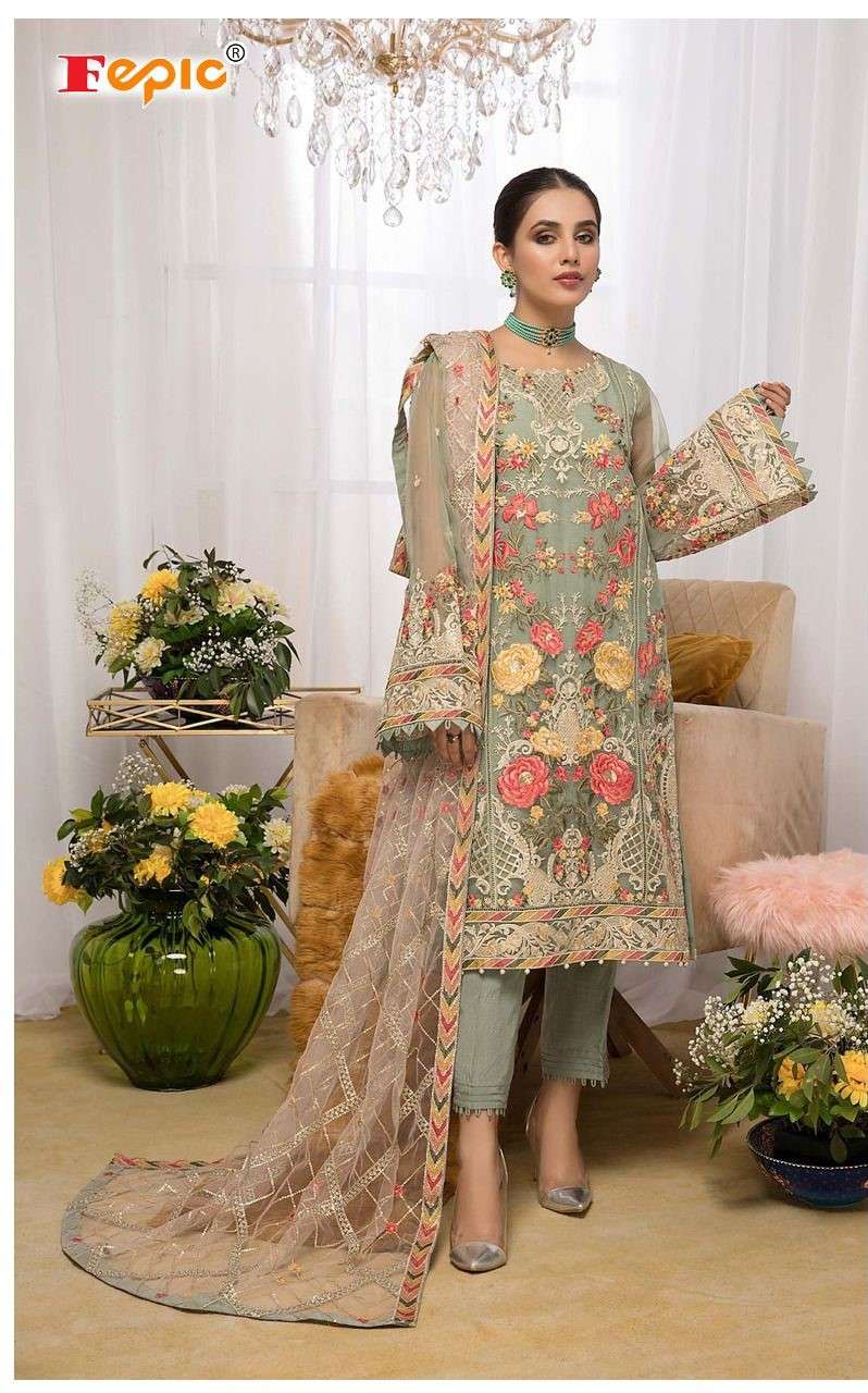FEPIC ROSEMEEN 1173 GEORGETTE PAKISTANI SUITS AT WHOLESALE P...