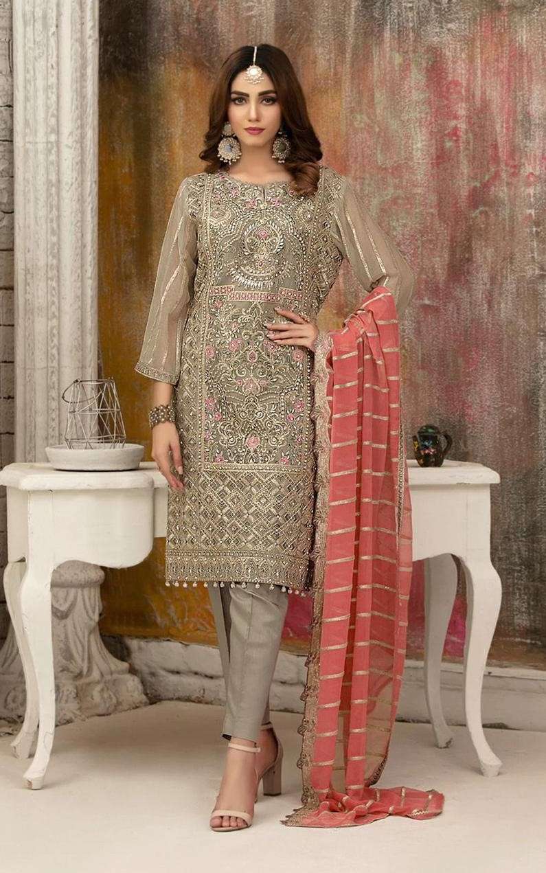 FEPIC ROSEMEEN 1216 FAUX GEORGETTE EMBROIDERED SALWAR SUITS ...