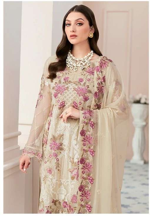 FEPIC ROSEMEEN 1296 GEORGETTE EMBROIDERED SALWAR SUITS AT WH...