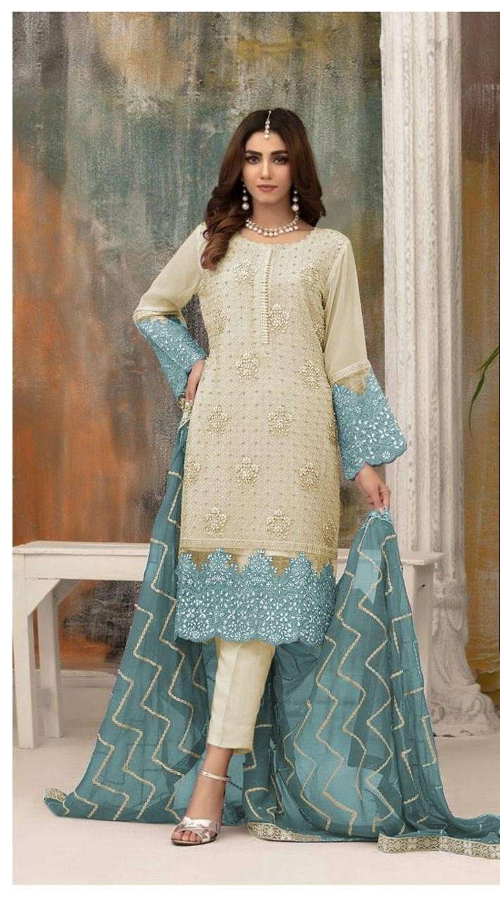 FEPIC ROSEMEEN 5218 GEORGETTE PAKISTANI SALWAR SUITS AT WHOL...