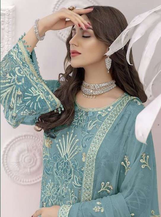 FEPIC ROSEMEEN 5245 GEORGETTE EMBROIDERED SALWAR SUITS AT WH...