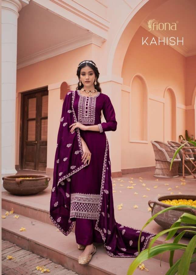 FIONA KAHISH PURE SILK EMBROIDERY SALWAR SUITS AT WHOLESALE ...