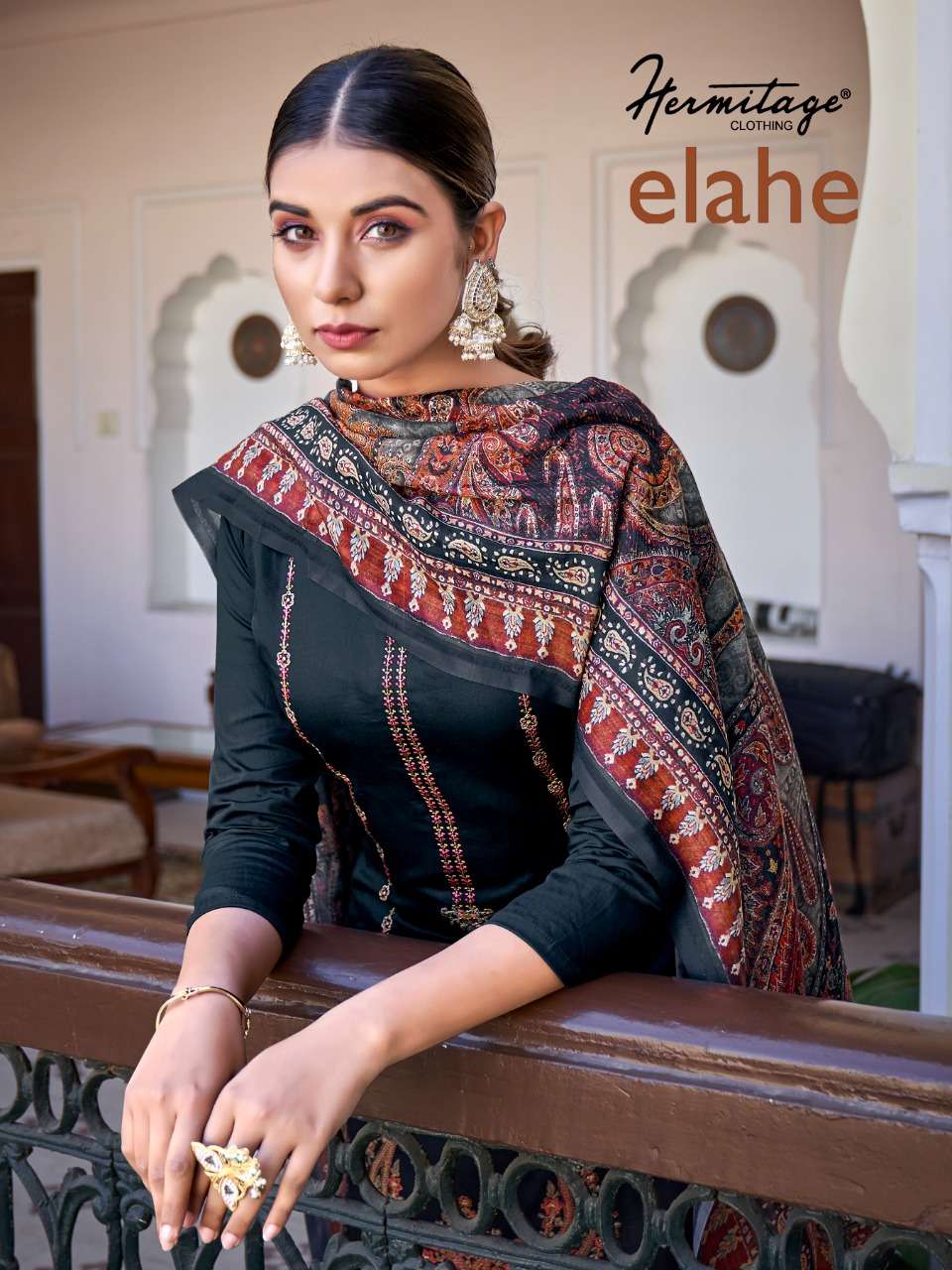 HERMITAGE ELAHE PURE VISCOSE JAM SATIN SALWAR SUITS COLLECTI...