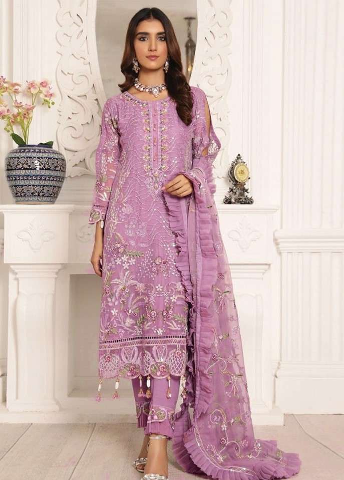 LATEST BUTTERFLY NET WITH EMBROIDERY SALWAR SUITS AT WHOLESA...