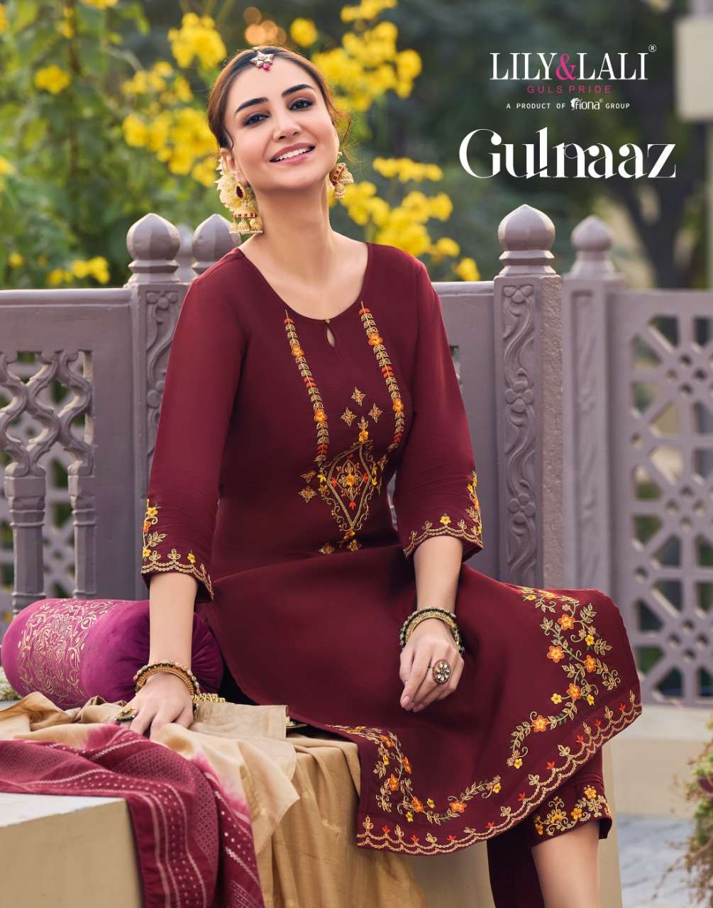 LILY & LALI GULNAAZ VENICE SILK EMBROIDERY READYMADE SUITS A...