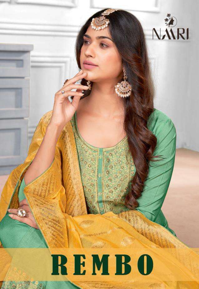 NAARI REMBO PURE JACQUARD WITH DIAMOND WORK SALWAR SUITS AT ...