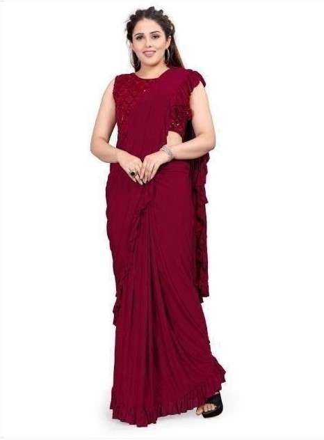 PARTY WEAR LYCRA SAREES COLLECTION AT WHOLESALE PRICE