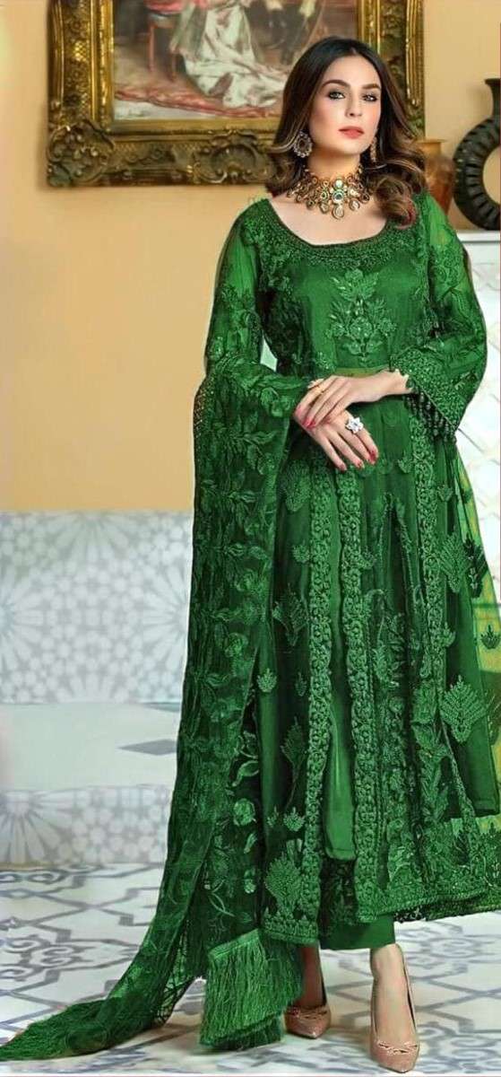 PC ZAARA VOL 7 NET WITH EMBROIDERY SALWAR SUITS COLLECTION A...