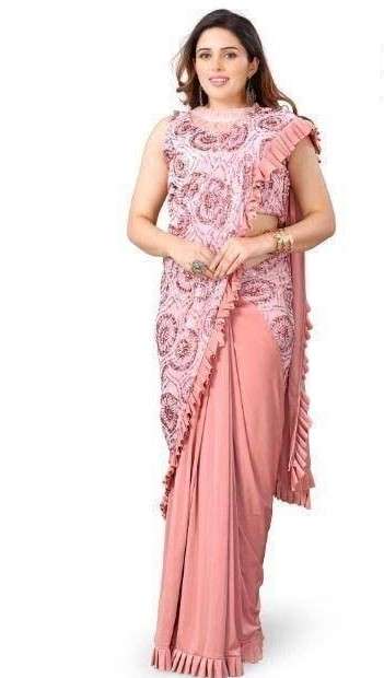PRE-STITCHED IMPORTED LYCRA SAREES AT WHOLESALE RATES