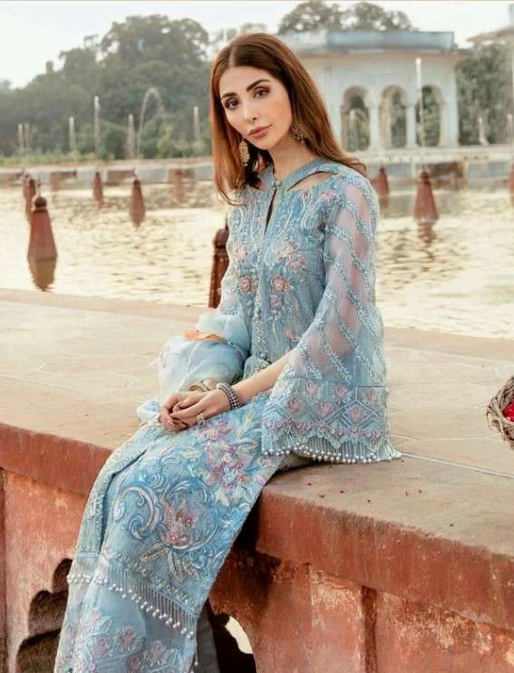 RAMSHA 535 NET WITH EMBROIDERY SALWAR SUITS AT WHOLESALE PRI...