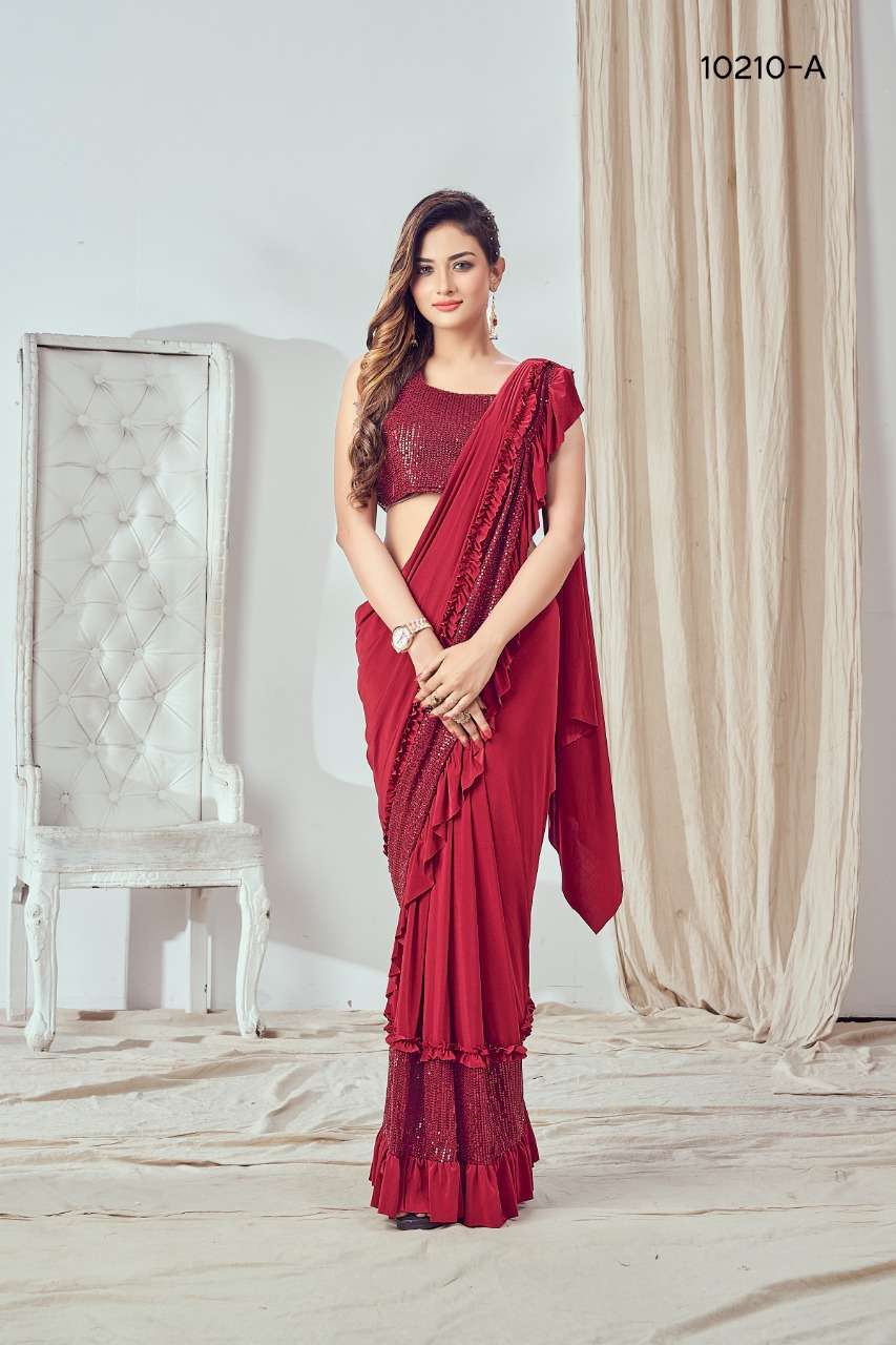 READY TO WEAR IMPORTED FABRIC SAREES COLLECTION AT WHOLESALE...