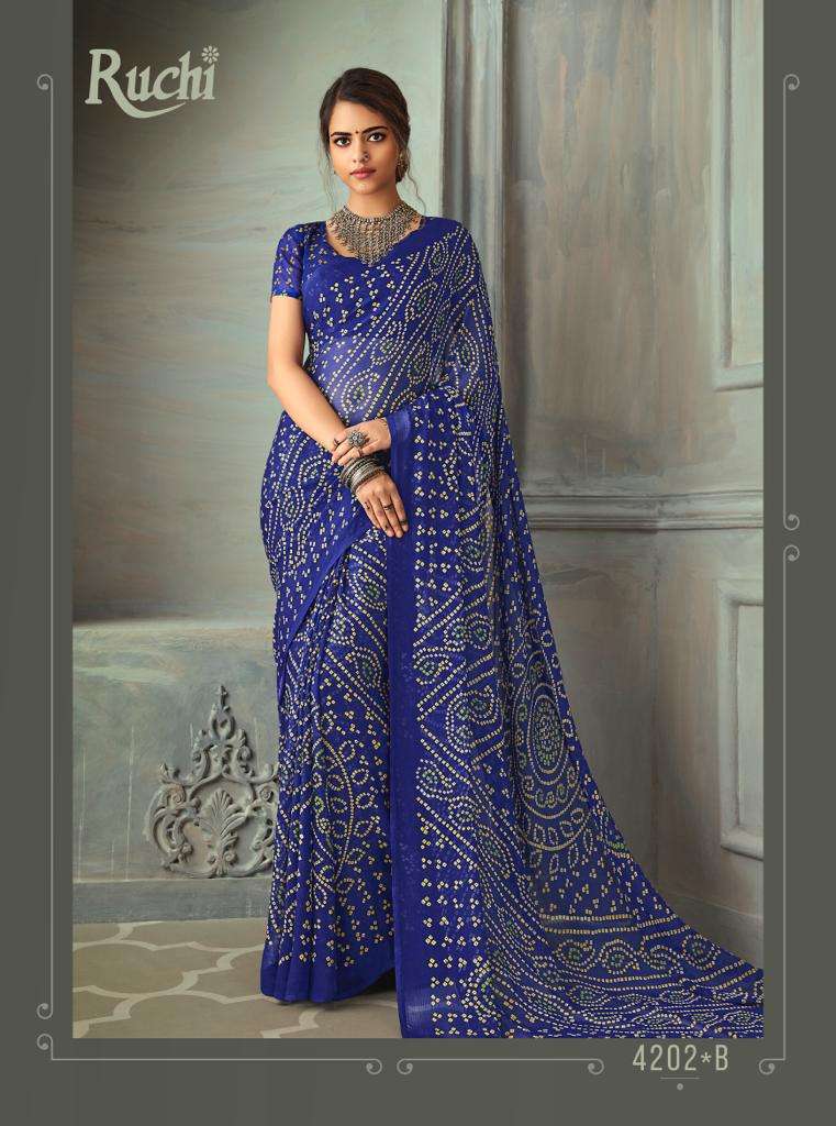 RUCHI STAR HITZ CHIFFON SAREES AT WHOLESALE PRICE