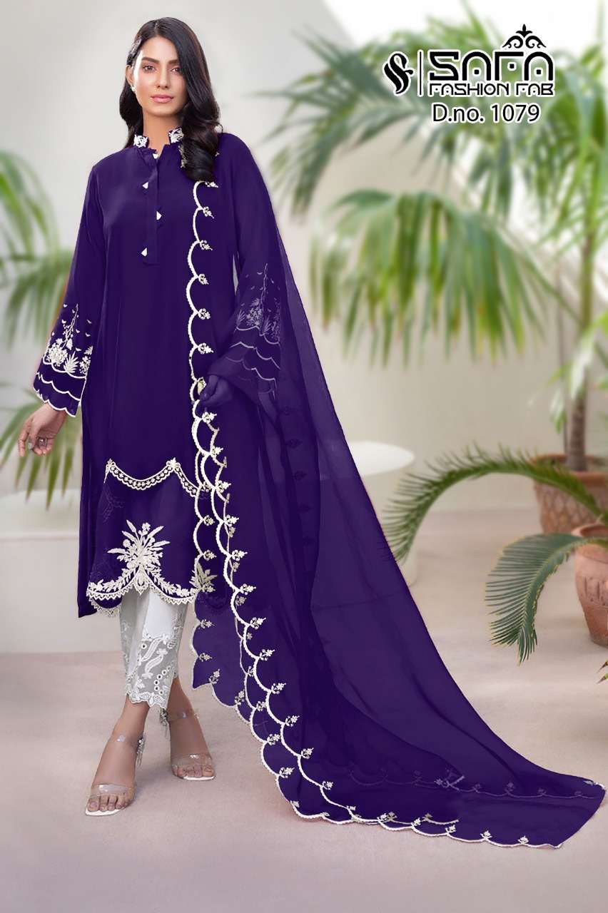 SAFA FASHION 1079 HEAVY GEORGETTE SALWAR SUITS COLLECTION AT...