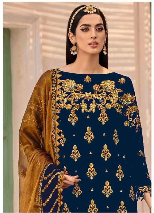 SERINE S 94 FAUX GEORGETTE SALWAR SUITS COLLECTION AT WHOLES...