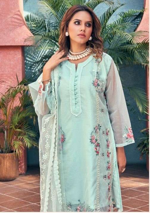 SHREE FABS ORGANZA WITH EMBROIDERY SALWAR SUITS AT WHOLESALE...