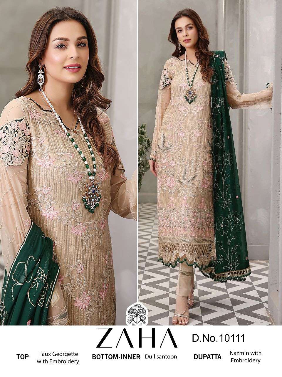 ZAHA FANCY GEORGETTE WITH HEAVY EMBROIDERY WORK SALWAR SUITS...