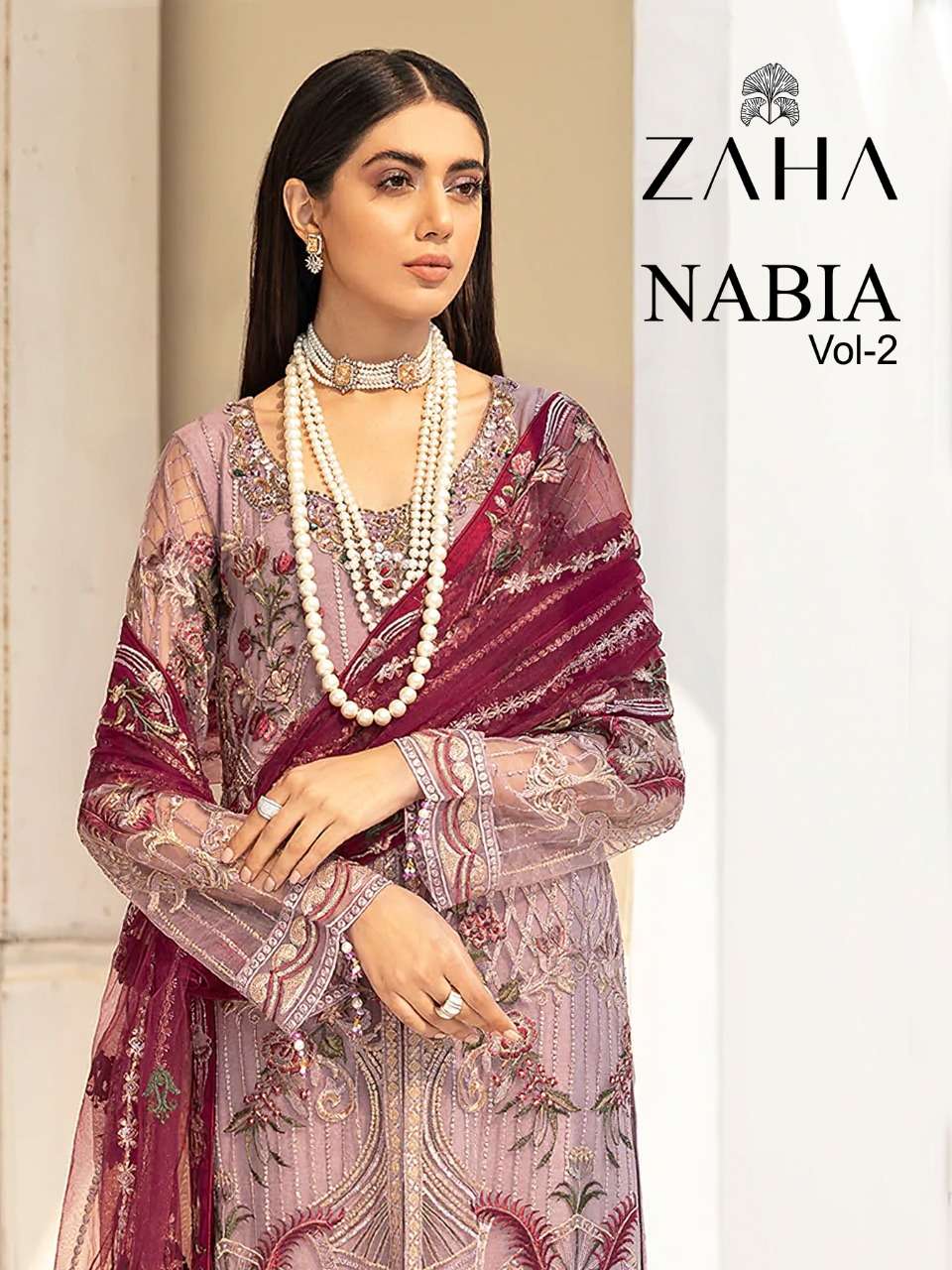 ZAHA NABIA VOL 2 GEORGETTE WITH HEAVY EMBROIDERY WORK SALWAR...